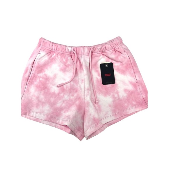 Levi's Women's Cotton Shorts / Cover up Pink Tie Dye Size Small NWT ORG $ 49 - Picture 2 of 6